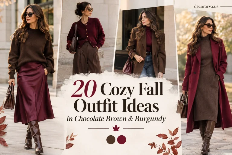20 Cozy Fall Outfit Ideas in Chocolate Brown & Burgundy